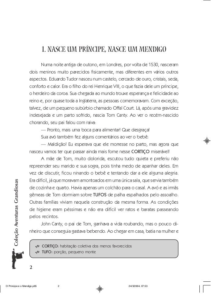O Principe E O Mendigo Pdf